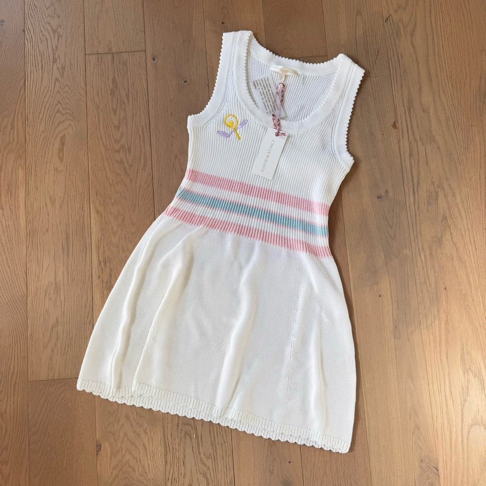 LoveShackFancy Indiana White Tennis Dress Small - Picture 5 of 7